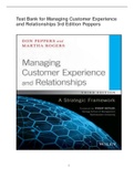 Test Bank for Managing Customer Experience and Relationships 3rd Edition 