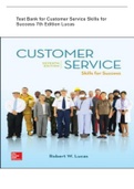 Test Bank for Customer Service Skills for Success 7th Edition