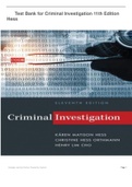 Test Bank for Criminal Investigation 11th Edition Hess.pdf