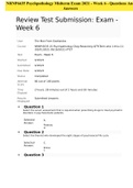 NRNP6635 Psychpathology Midterm Exam 2021 - Week 6 - Questions And Answers 