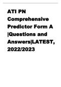 ATI PN Comprehensive Predictor Form A |Questions and Answers|LATEST, 2022/2023