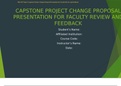 NRS 493 Topic 9 Capstone Project Change Proposal Presentation for Faculty Review and feedback