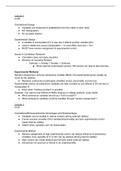 All Advanced Experimental Psych 3100 Notes