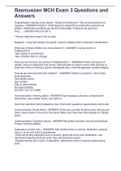 Rasmussen MCH Exam 3 Questions and Answers