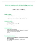 Final Exam Review - BIOS242 &sol; BIOS 242 &lpar;Latest 2022 &sol; 2023&rpar; &colon; Fundamentals of Microbiology with Lab - Chamberlain
