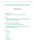 Exam 1 - BIOS242 &sol; BIOS 242 &lpar;Latest 2022 &sol; 2023&rpar; &colon; Fundamentals of Microbiology with Lab - Chamberlain