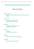 Exam 2 Review - BIOS242 &sol; BIOS 242 &lpar;Latest 2022 &sol; 2023&rpar; &colon; Fundamentals of Microbiology with Lab - Chamberlain