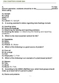 CNA CHAPTER 8 EXAM QUESTIONS AND ANSWERS GRADED A+