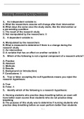 NCLEX Practice Quiz #1 Nursing Research QUESTIONS WITH ANSWERS