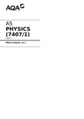 AQA AS PHYSICS 7407/1 Paper 1 2022