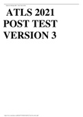 Atls 2021 post test version 3 Questions & Answers Latest Update 