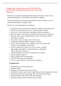 Chamberlain College of Nursing: NR 446 REVIEW NOTES PART 3Nursing Intervention for Client with Dementia,100% CORRECT