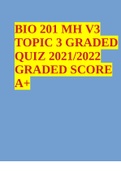 BIO201 MH V3 TOPIC 3 GRADED QUIZ 2021/2022 GRADED SCORE A+