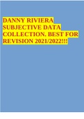 DANNY RIVIERA SUBJECTIVE DATA COLLECTION&period; BEST FOR REVISION 2021&sol;2022&excl;&excl;&excl;