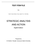 Strategic Analysis and Action, Crossan - Exam Preparation Test Bank (Downloadable Doc)