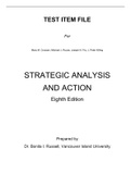 Strategic Analysis and Action&comma; Crossan - Exam Preparation Test Bank &lpar;Downloadable Doc&rpar;