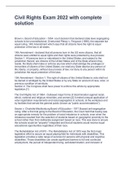 Civil Rights Exam 2022 with complete solution