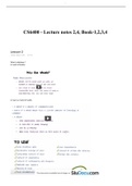 CS6400 - Lecture notes 2,4, Book-1,2,3,4.