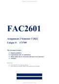 FAC2601 Assignment 2 Semester 12022