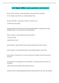 Civil Rights ORELA exam questions and answers 