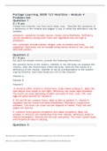 Portage Learning&comma; BIOD 121 Nutrition &ndash; Module 4 Problem Set