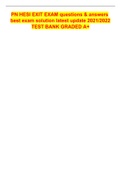 PN HESI EXIT EXAM questions & answers best exam solution latest update 2021&sol;2022 TEST BANK GRADED A&plus;