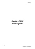 Chemistry Summary Notes (IGCSE)