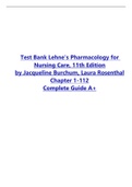 Lehne's Pharmacology for Nursing Care, 11th Edition by Jacqueline Burchum, Laura Rosenthal Test Bank