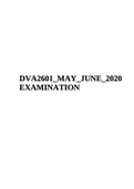 DVA2601 Projects And Programmes As Instruments Of Development EXAMINATION MAY_JUNE 2020.
