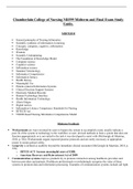 Chamberlain College of Nursing NR599 Midterm and Final Exam Study Guide.