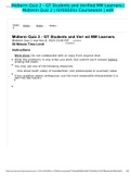 Exam (elaborations) Midterm Quiz 2 - GT Students and Verified MM Learners | Midterm Quiz 2 | ISYE6501x Courseware | edX(CS6601) 
