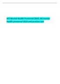  ATI Mental Health Proctored 2019, Ati mental health proctored 2019 and practice test