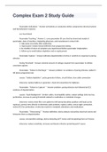 Complex Exam 2 Study Guide