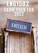ENG1502 Exam Pack Latest (2015 - 2022) Questions and Answers