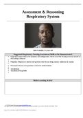 NUR 1022C Assessment & Reasoning Respiratory System&semi; John Franklin&comma; 35 years Old