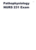 Pathophysiology NURS 231 Exam