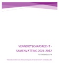 Samenvatting Vennootschapsrecht 2021-2022