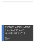 CIC2601 ASSIGNMENT 2 2022 (100%) ANSWERS AND GUIDELINES