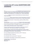 Leadership ATI review QUESTIONS AND ANSWERS  2022&sol;2023