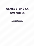 Full Summary USMLE Step 2 CK UWorld Notes 2022