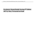 Psychiatric Mental Health Nursing 9th Edition 2017 by Mary Townsend 