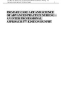 Primary Care Art and Science of Advanced Practice Nursing – An Interprofessional Approach 5th Edition Dunphy Test Bank