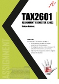 TAX2601 Assignment 1 Semester 2 2022