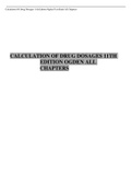 Calculation of Drug Dosages 11th Edition Ogden 