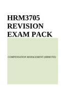 HRM3705-Compensation Management REVISION EXAM PACK.