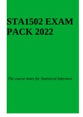 STA1502-Statistical Inference I EXAM PACK 2022.