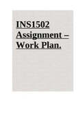 INS1502 Developing Information Skills For Lifelong Learning Assignment – Work Plan.