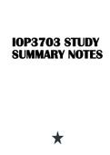 IOP3703 - Career Psychology STUDY SUMMARY NOTES possible exam questions.
