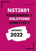 NST2601 Assignment 2 ANSWERS For Semester 2 (2022)
