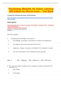 Psychology Modules for Active Learning 12th Edition by Dennis Coon &ndash; Test Bank